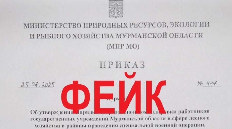 Оперштаб: приказ о мобилизации лесников Мурманской области – фейк