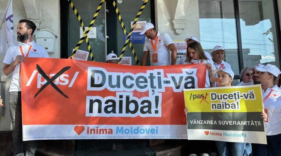 Сердце Молдовы провела пикет против партии Действие и солидарность