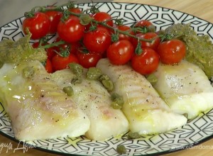 Треска с помидорами